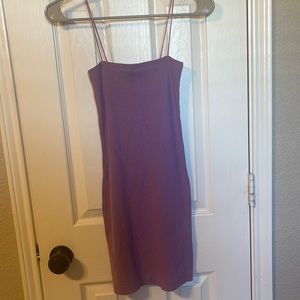 Purple straps mini dress